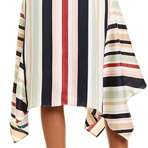 Maggy London Women's Multi Stripe Fit and Flare Dress - Size 10 - Picture 6 of 12